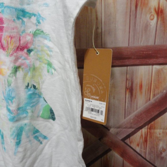 Sonoma NWT NOS Distressed look Take me on Vacation~colorful T - Picture 2 of 5